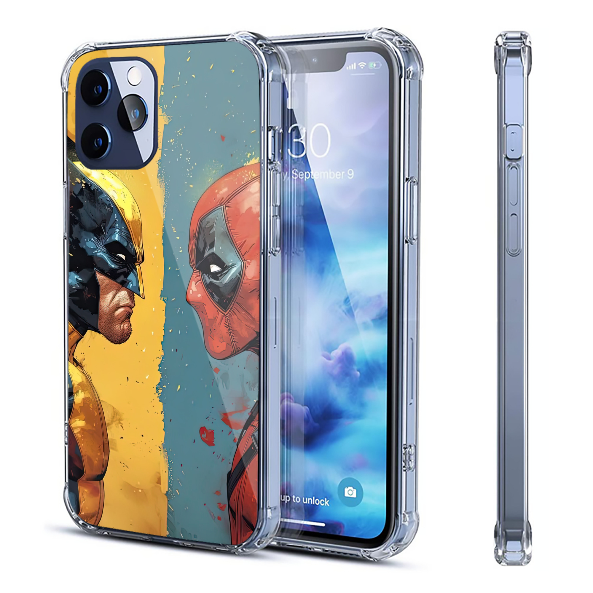 （画像用） Deadpool デッドプール 【iPhone 12シリーズ対応】透明スマホケース（クリアソフトケース）